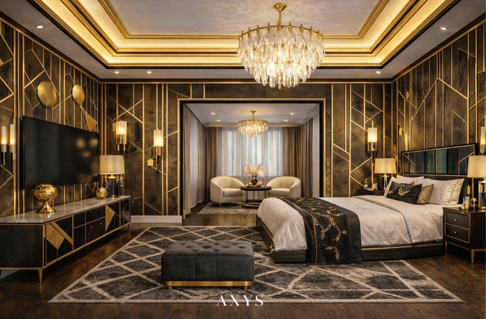 modern home design with neutral tones and marble surfaces design